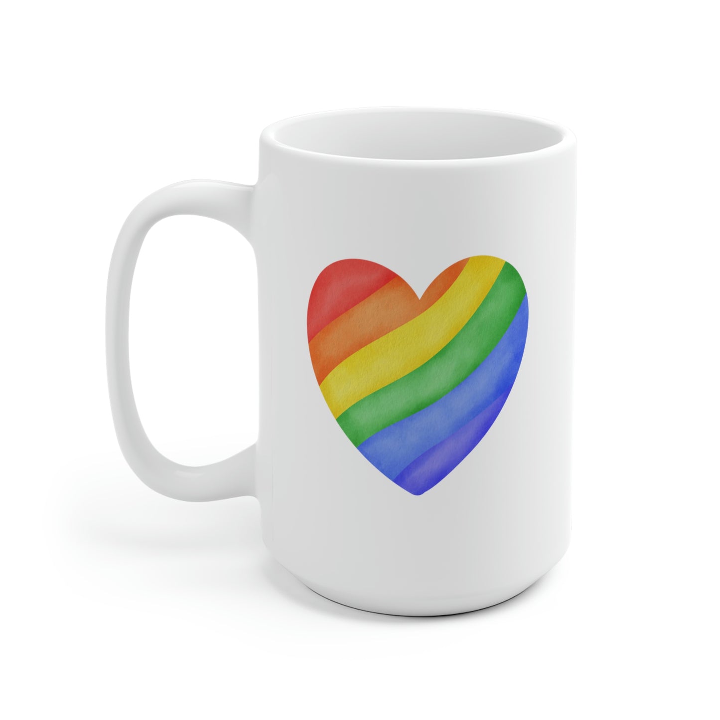 Rainbow Heart Mug