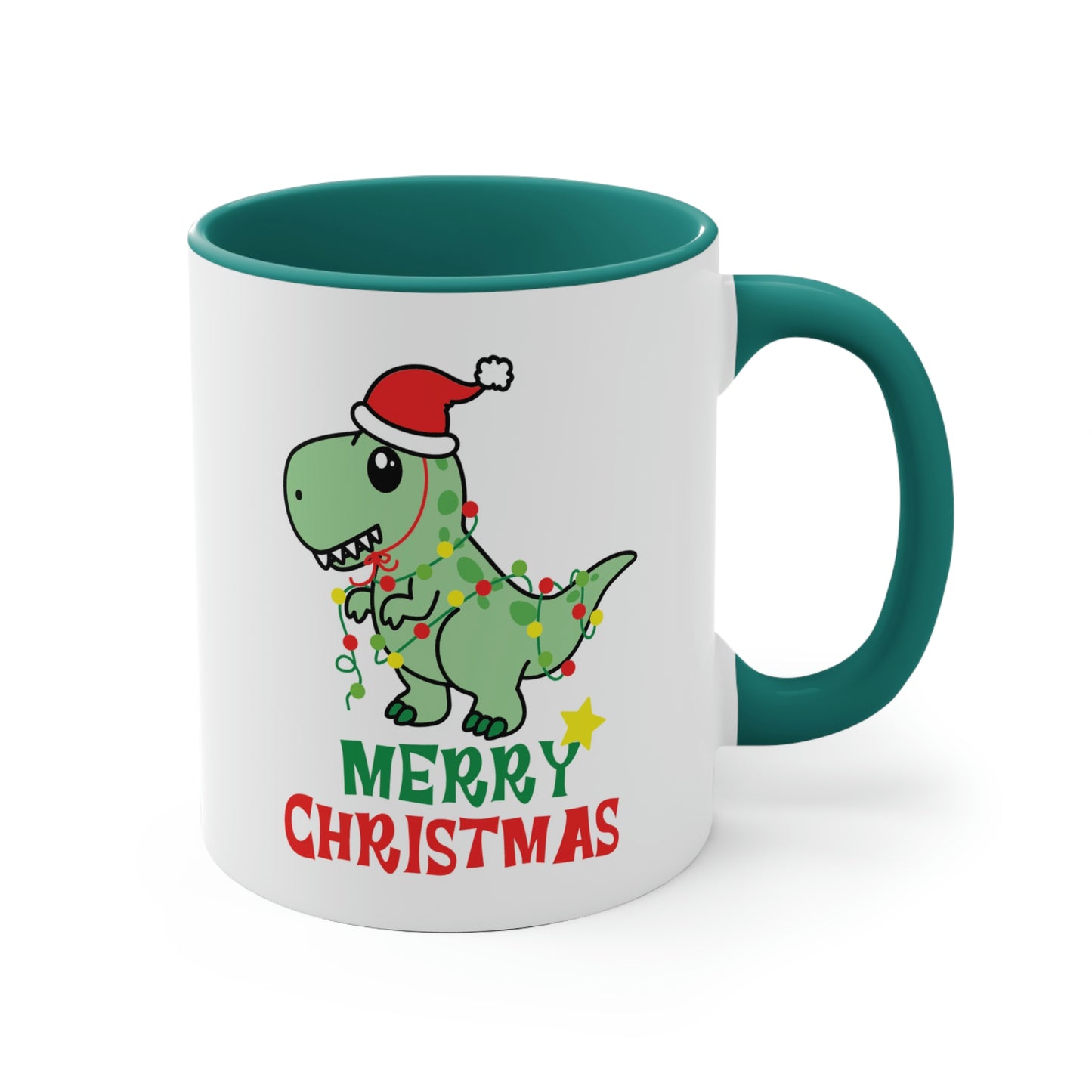 Merry Christmas Dinosaur Mug