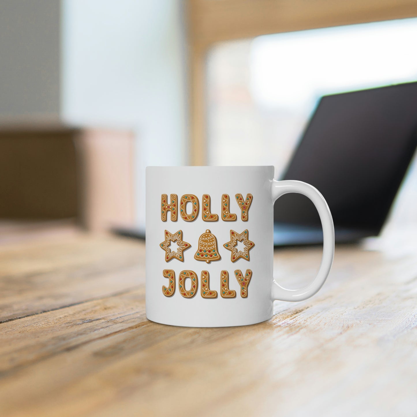 Holly Jolly Gingerbread Mug