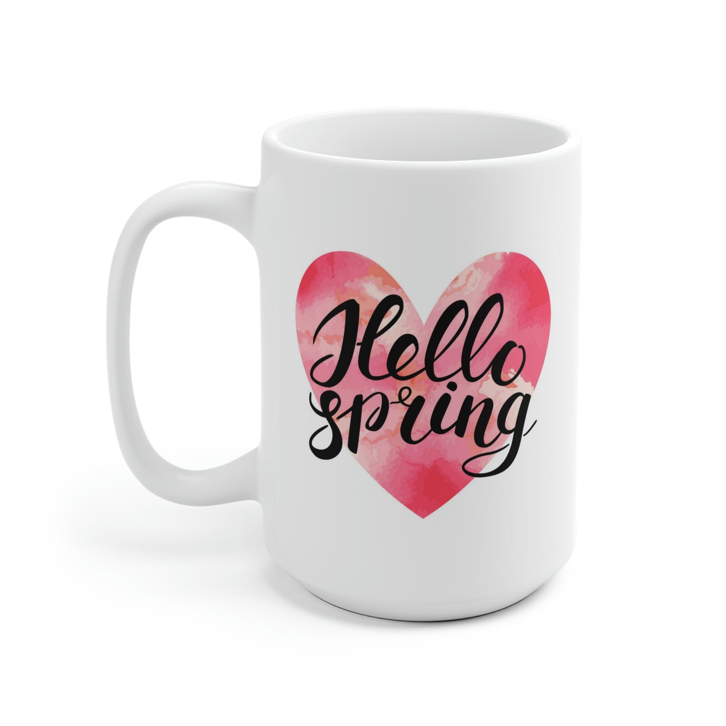 Hello Spring Heart Mug