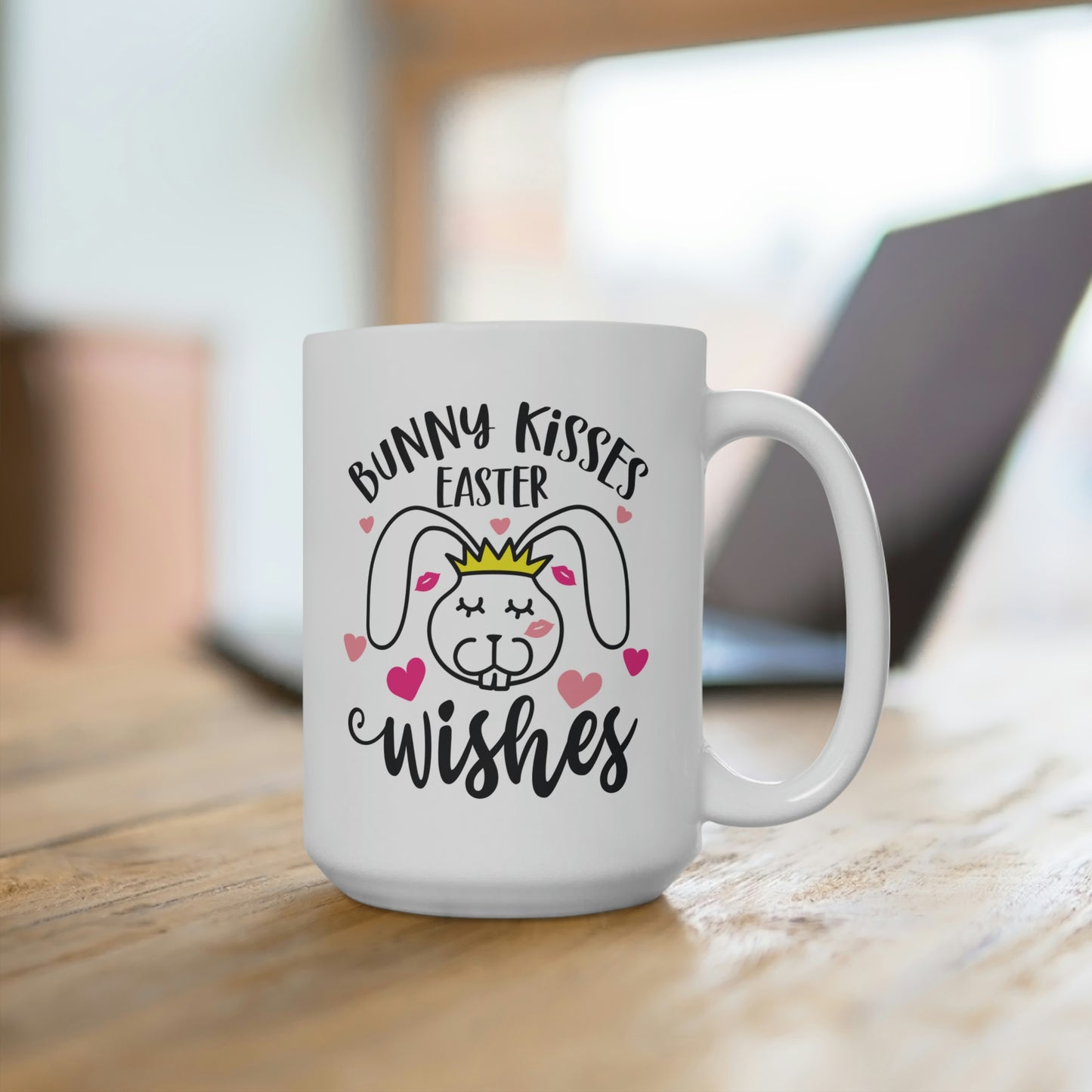 Bunny Kisses Easter Wishes Mug
