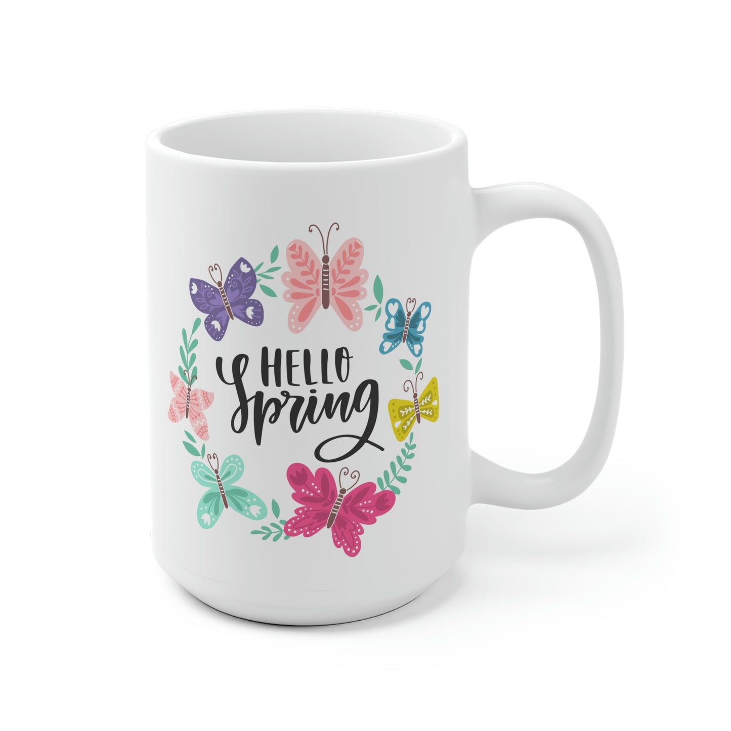Hello Spring Butterfly Mug