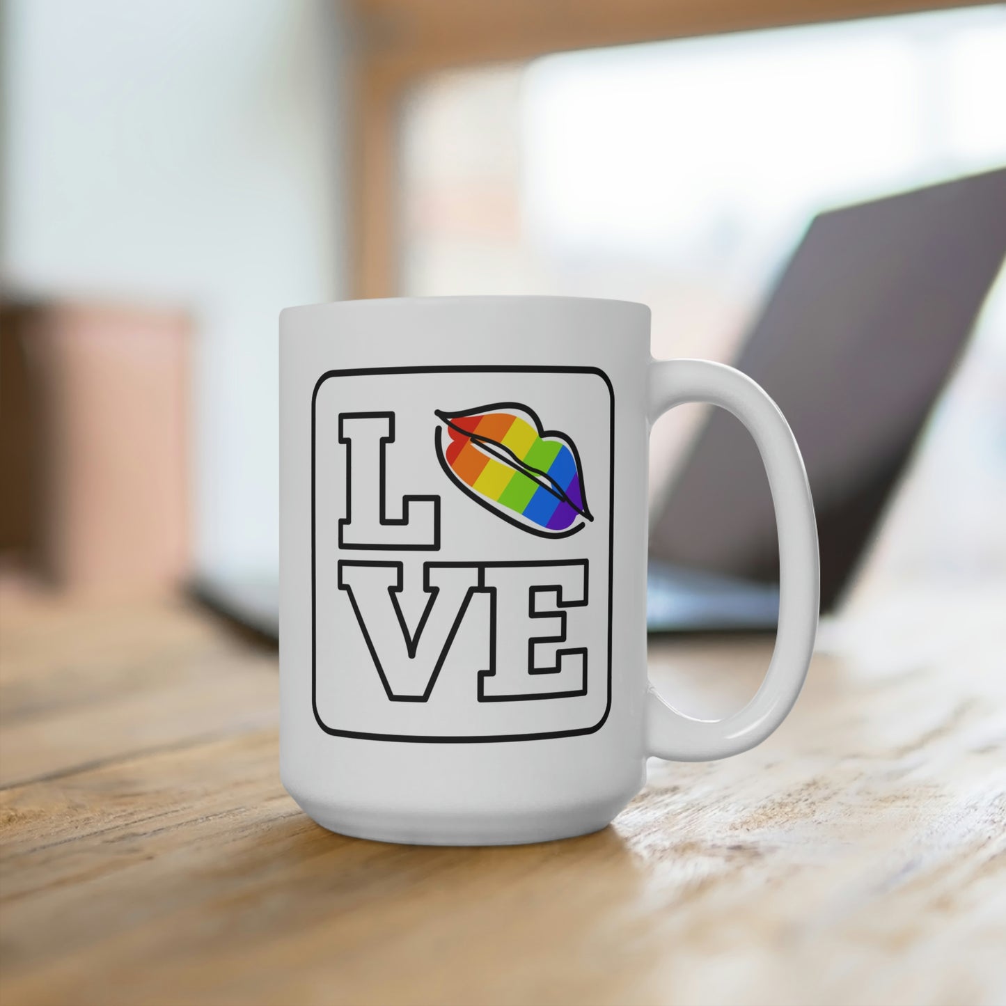 Love Rainbow Lips Mug