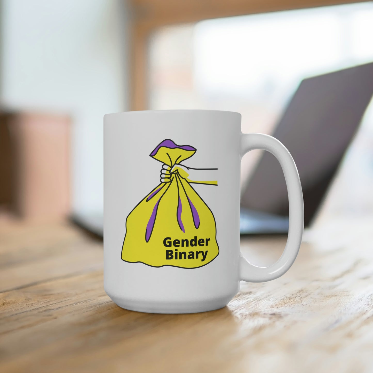 Gender Binary Trash Mug