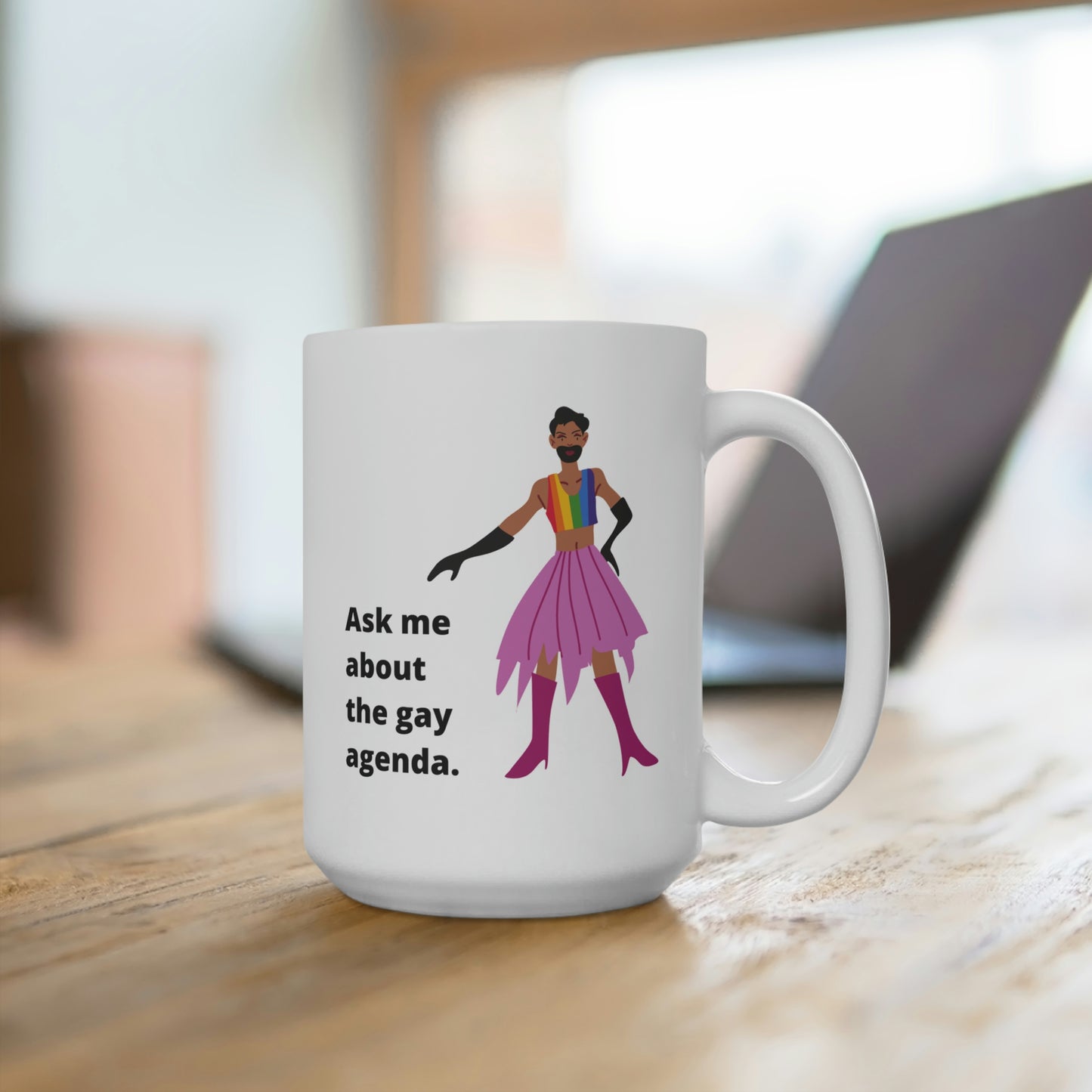Ask Me About The Gay Agenda Mug