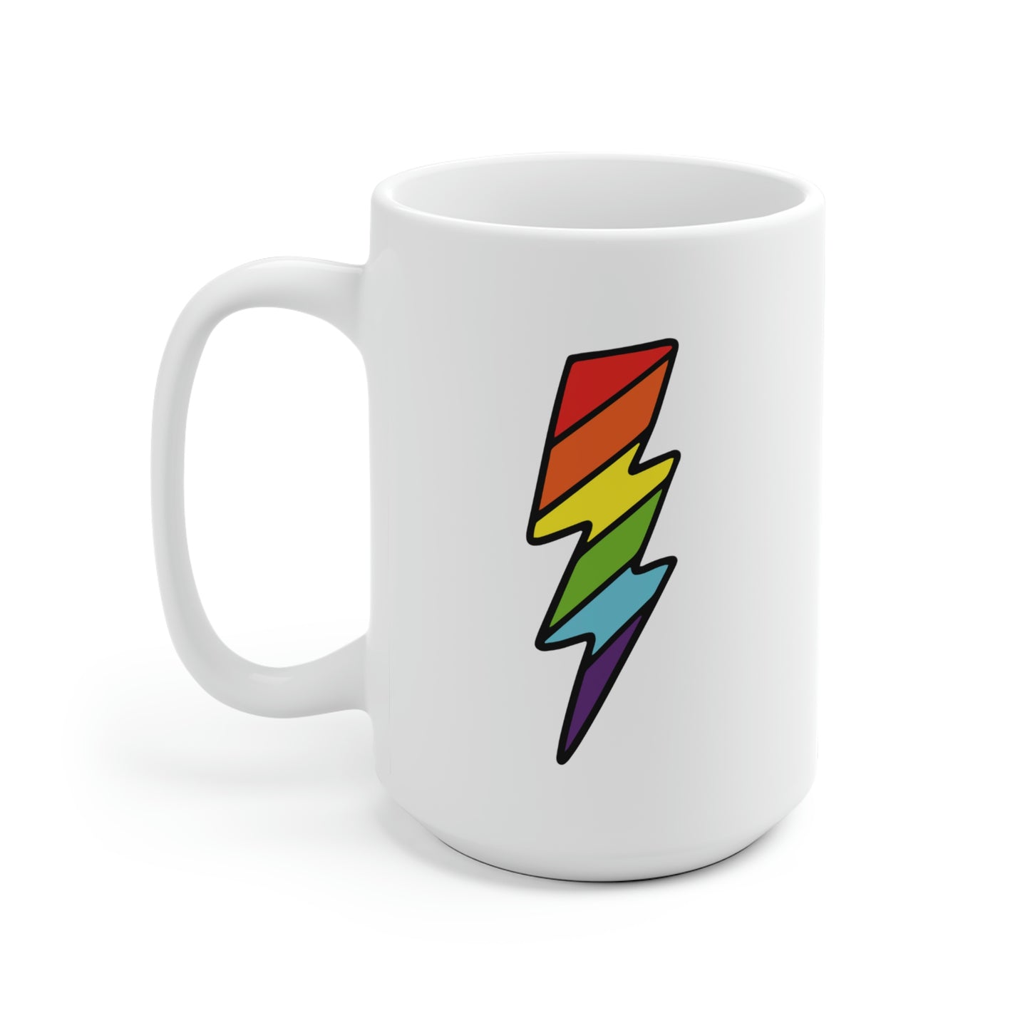 Rainbow Lightning Bolt Mug