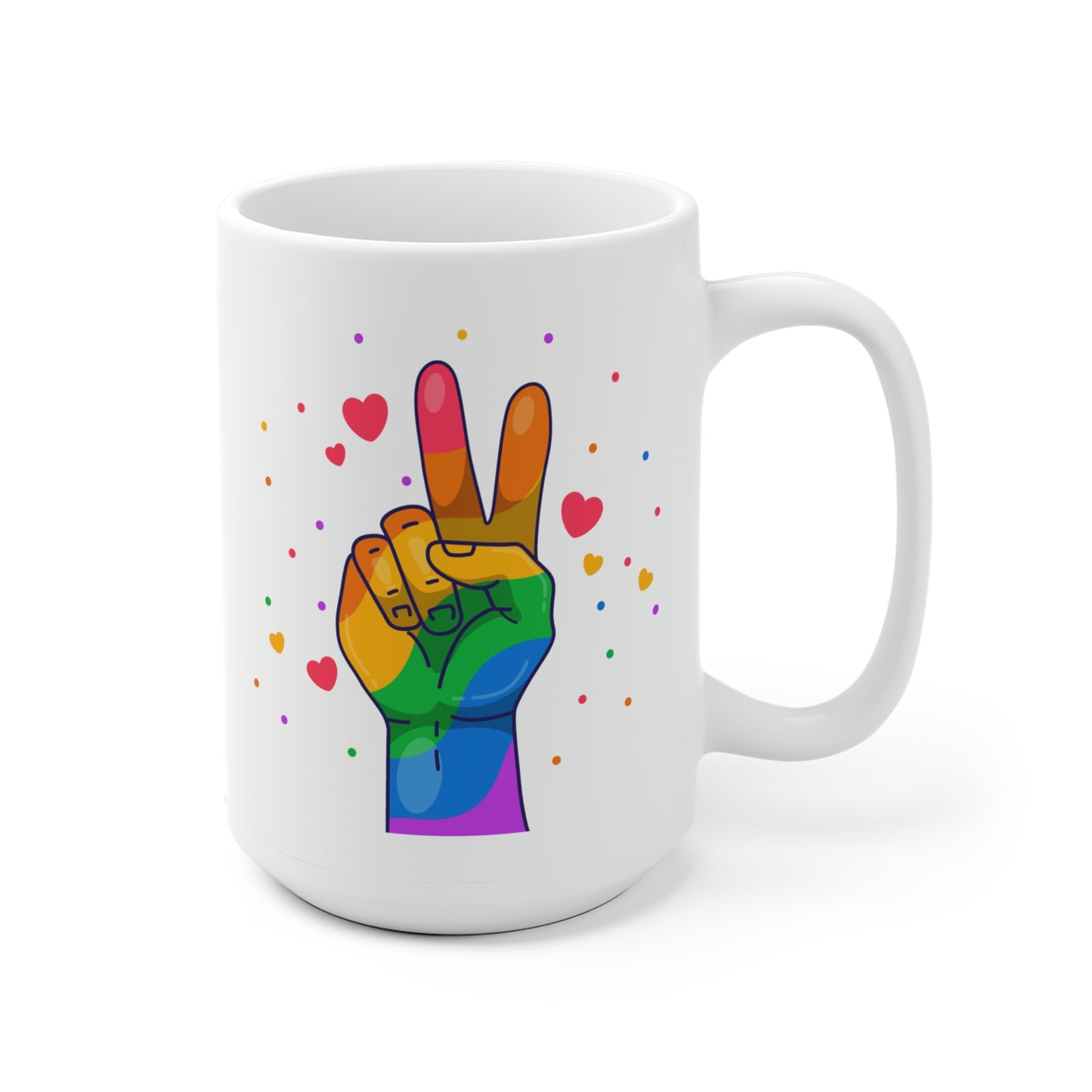 Rainbow Peace Mug