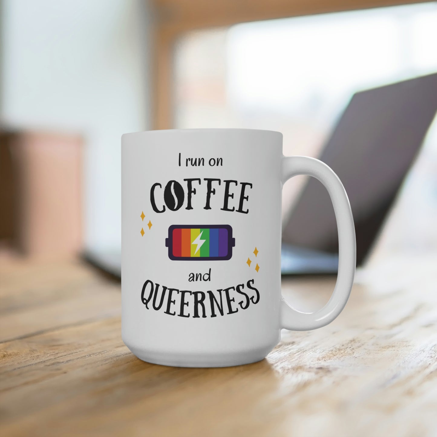 I Run On Coffee And Queerness Mug