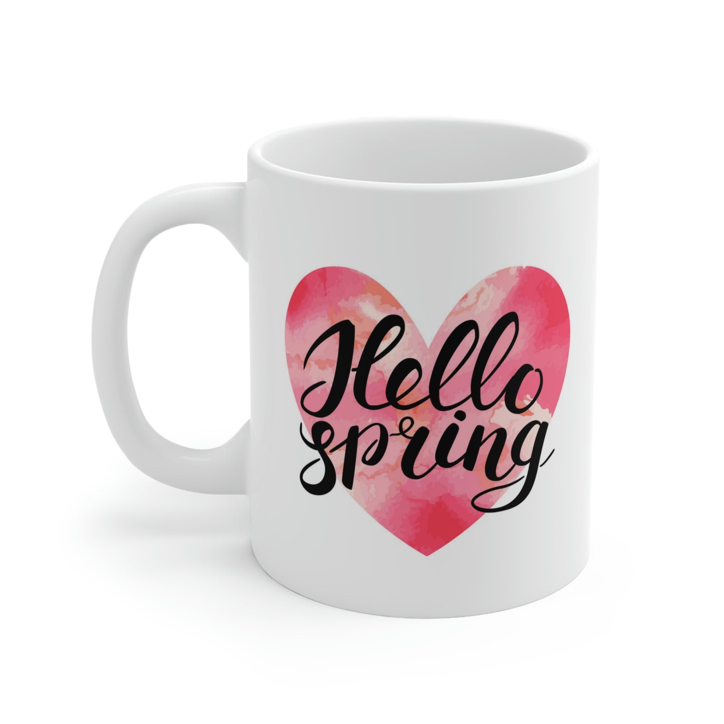 Hello Spring Heart Mug