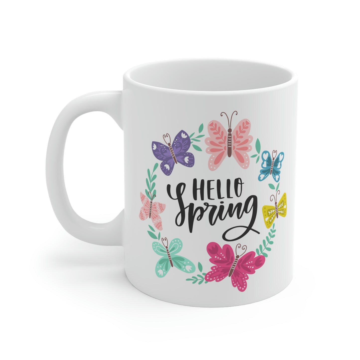 Hello Spring Butterfly Mug
