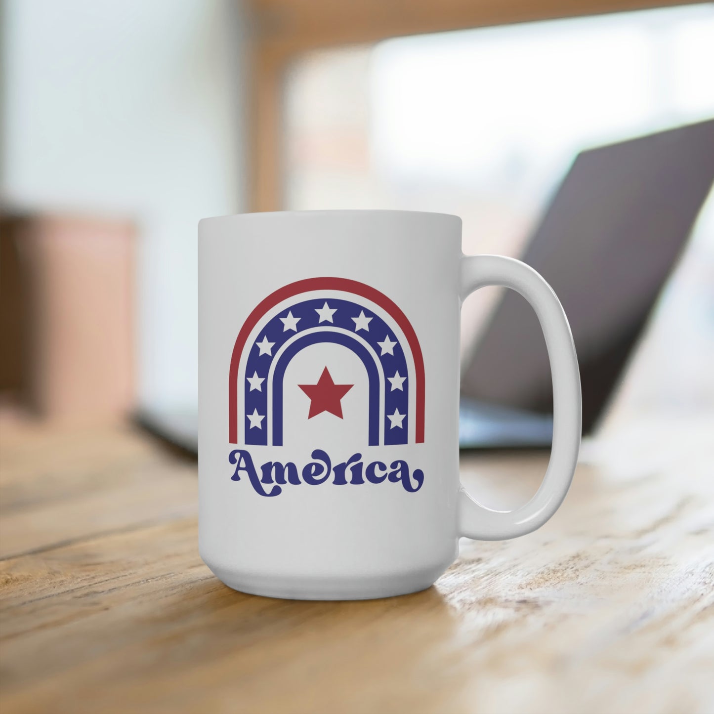 Boho America Rainbow Mug
