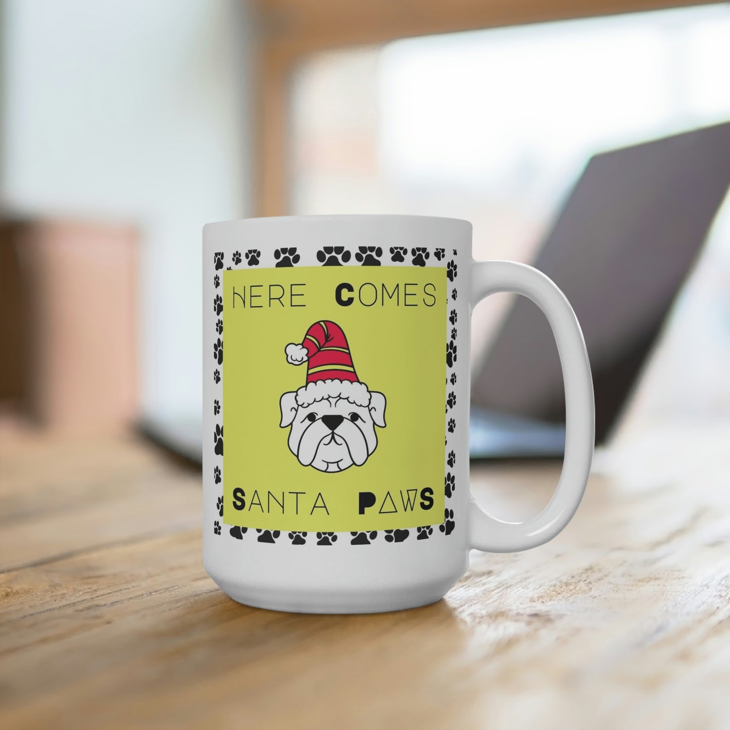 Here Comes Santa Paws Mug
