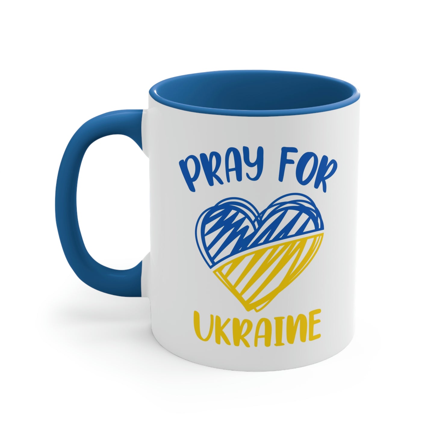 Pray For Ukraine Heart Mug