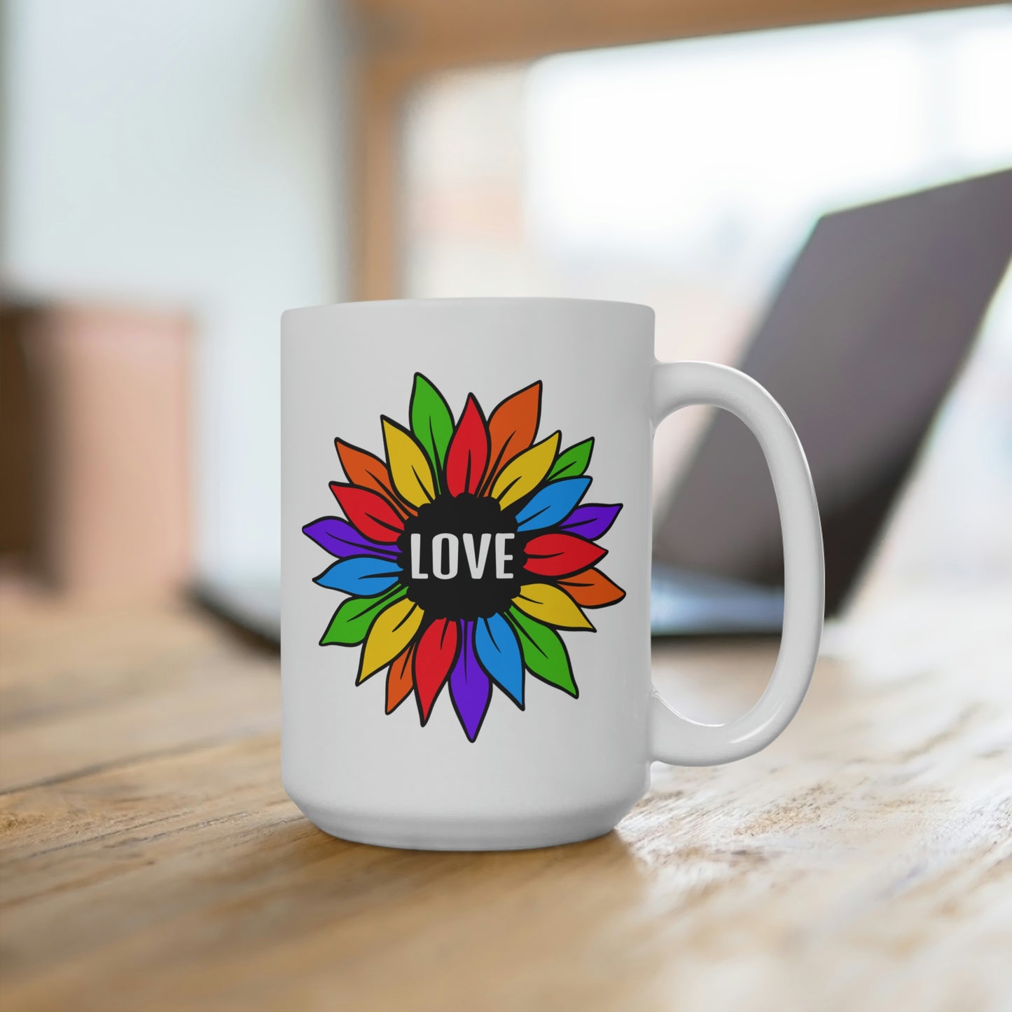 Rainbow Sunflower Love Mug