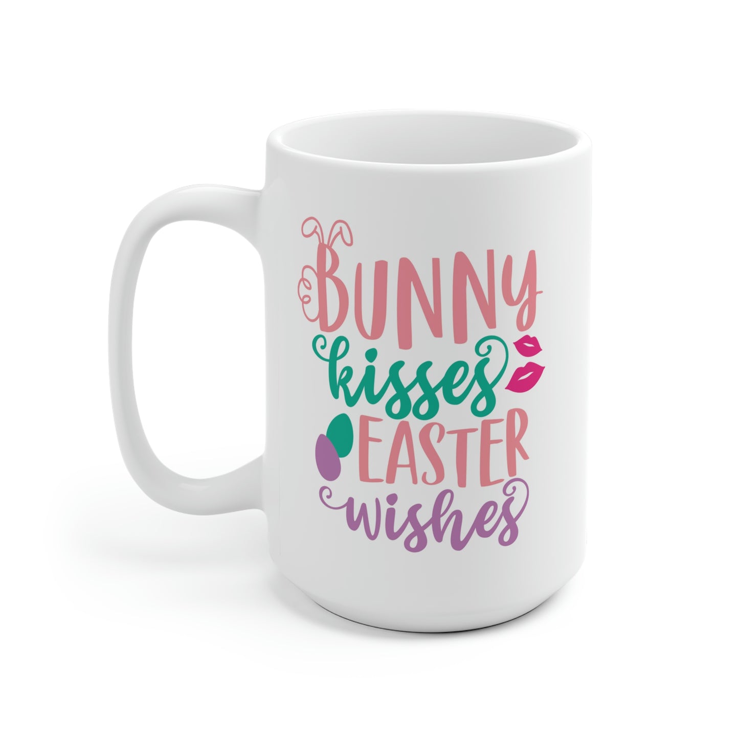 Bunny Kisses Easter Wishes Mug