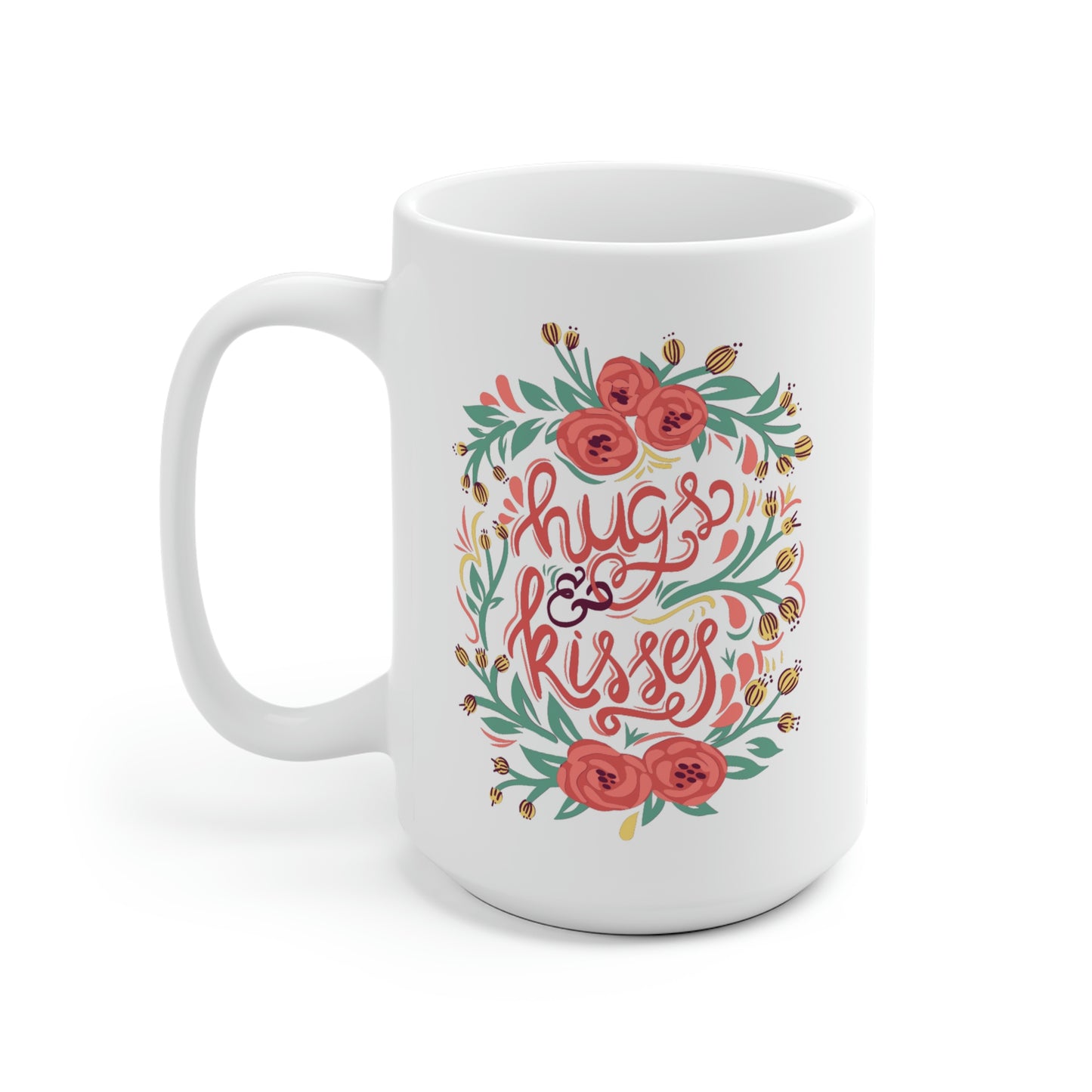 Hugs & Kisses Roses Mug