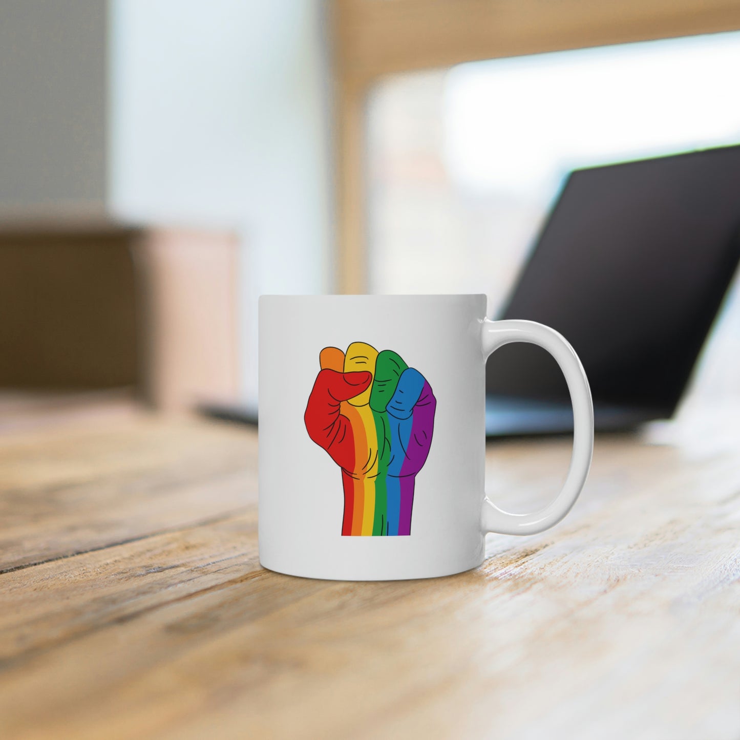 Rainbow Fist Mug
