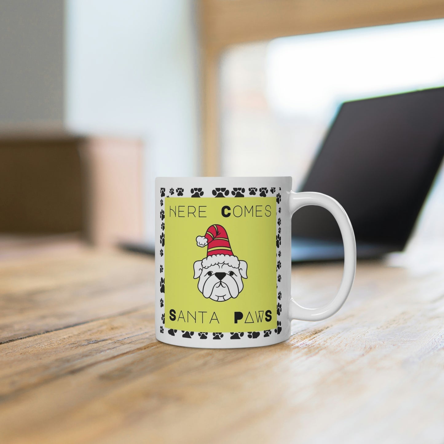Here Comes Santa Paws Mug