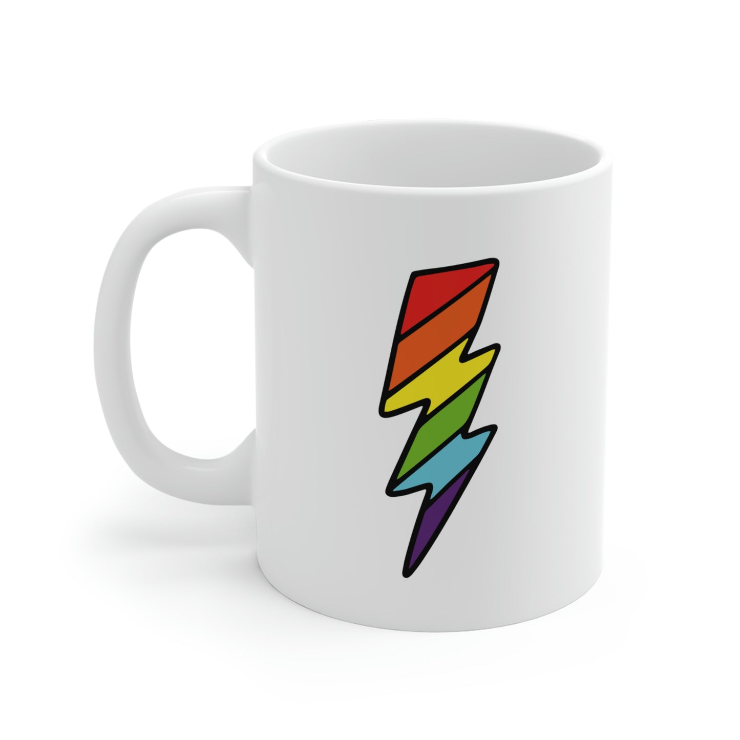 Rainbow Lightning Bolt Mug