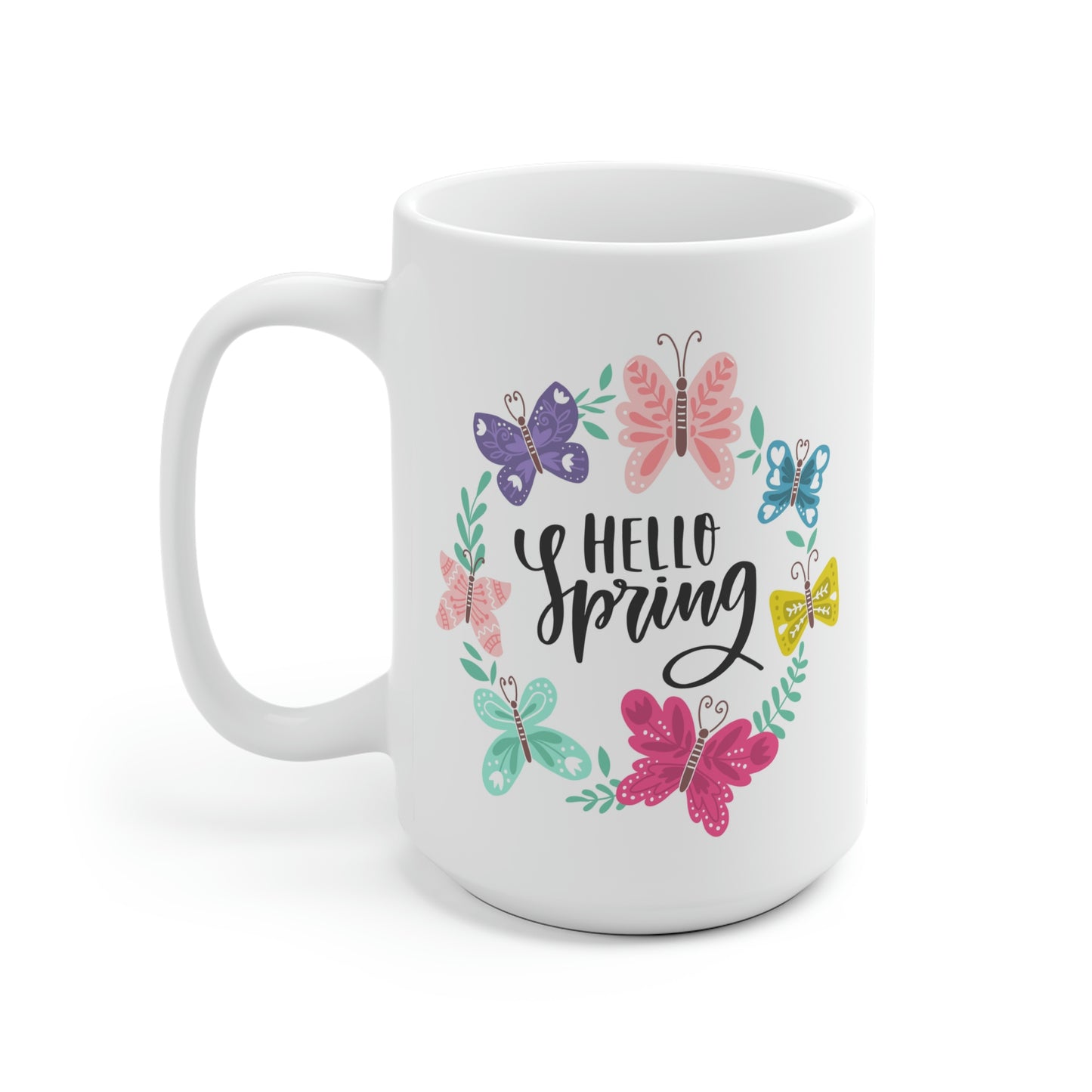 Hello Spring Butterfly Mug