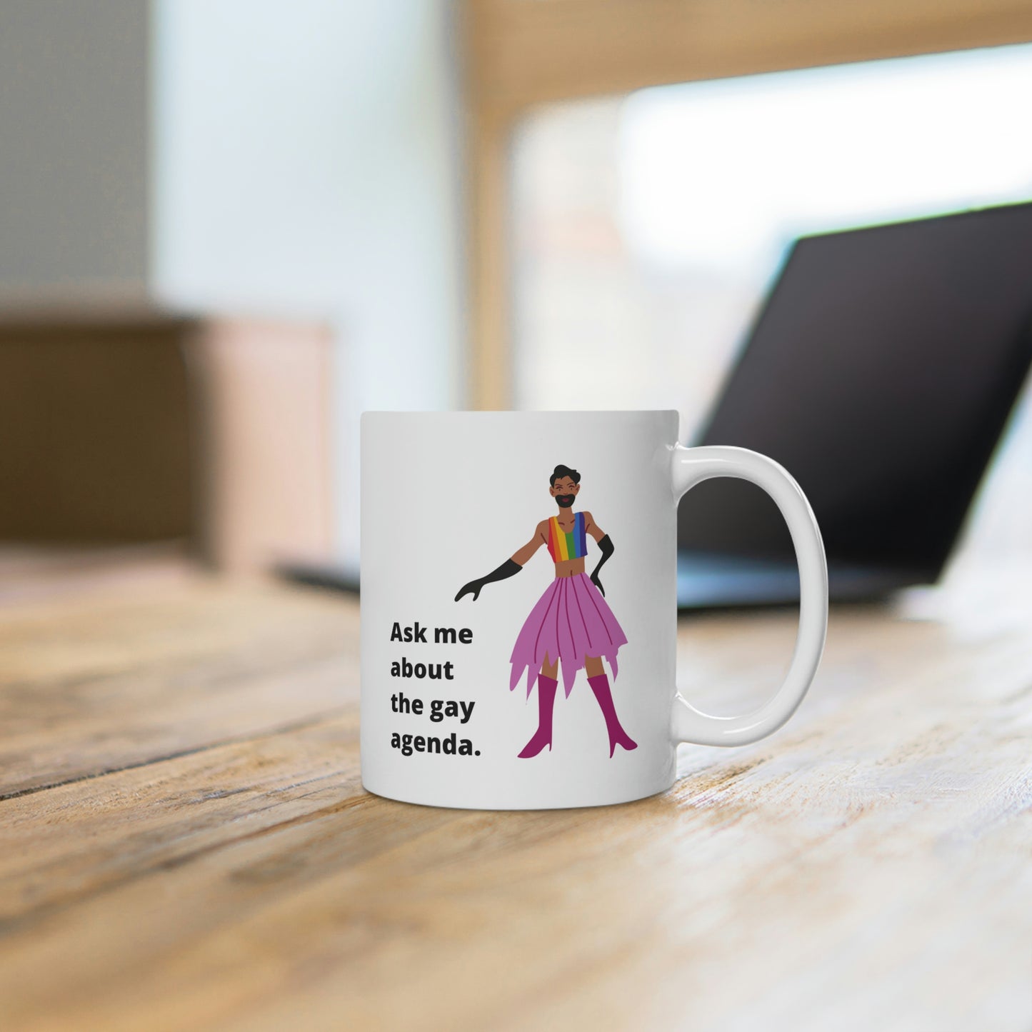 Ask Me About The Gay Agenda Mug