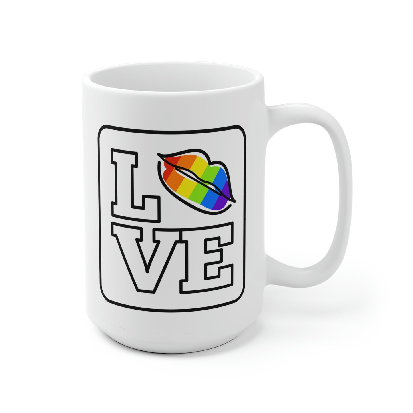 Love Rainbow Lips Mug