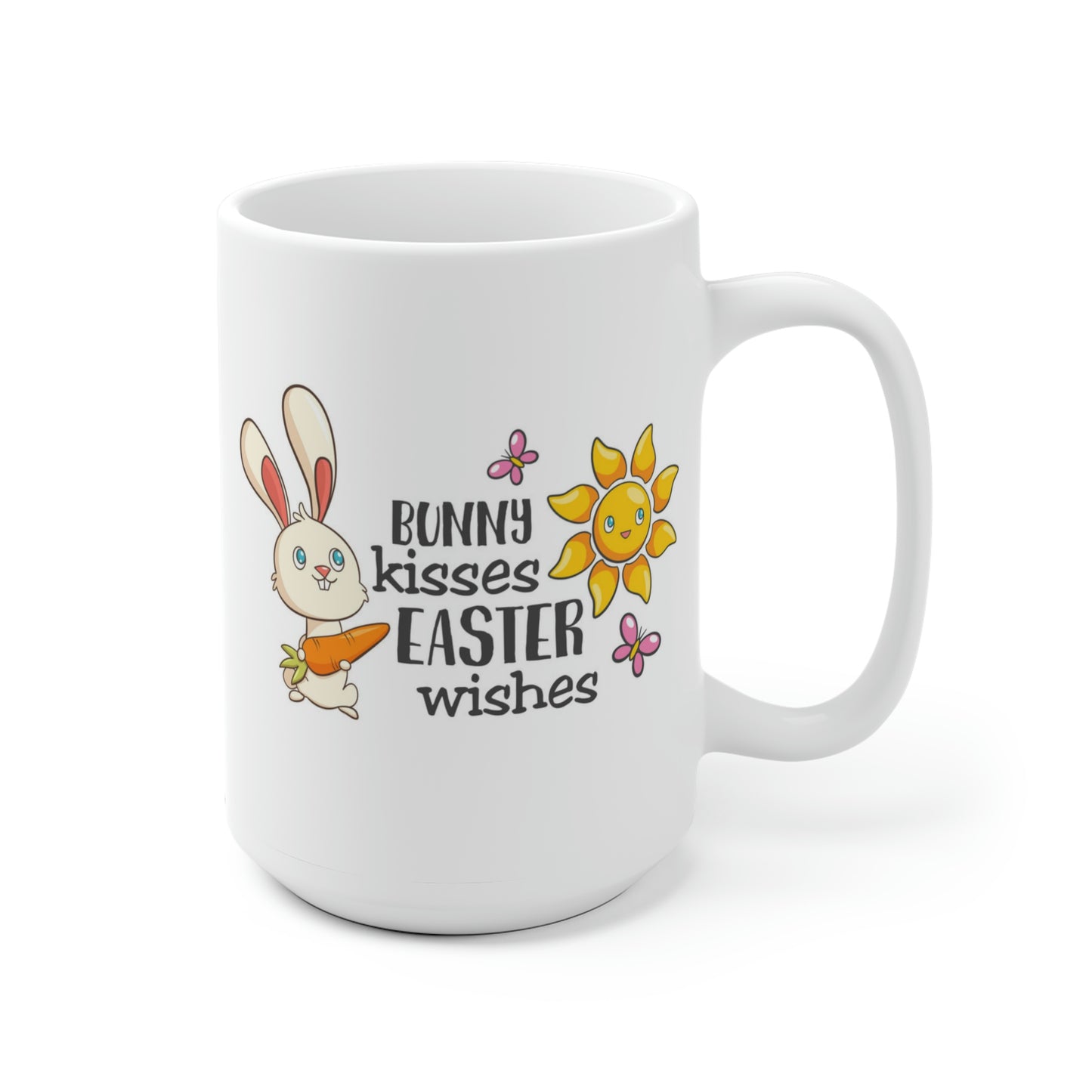 Bunny Kisses Easter Wishes Mug