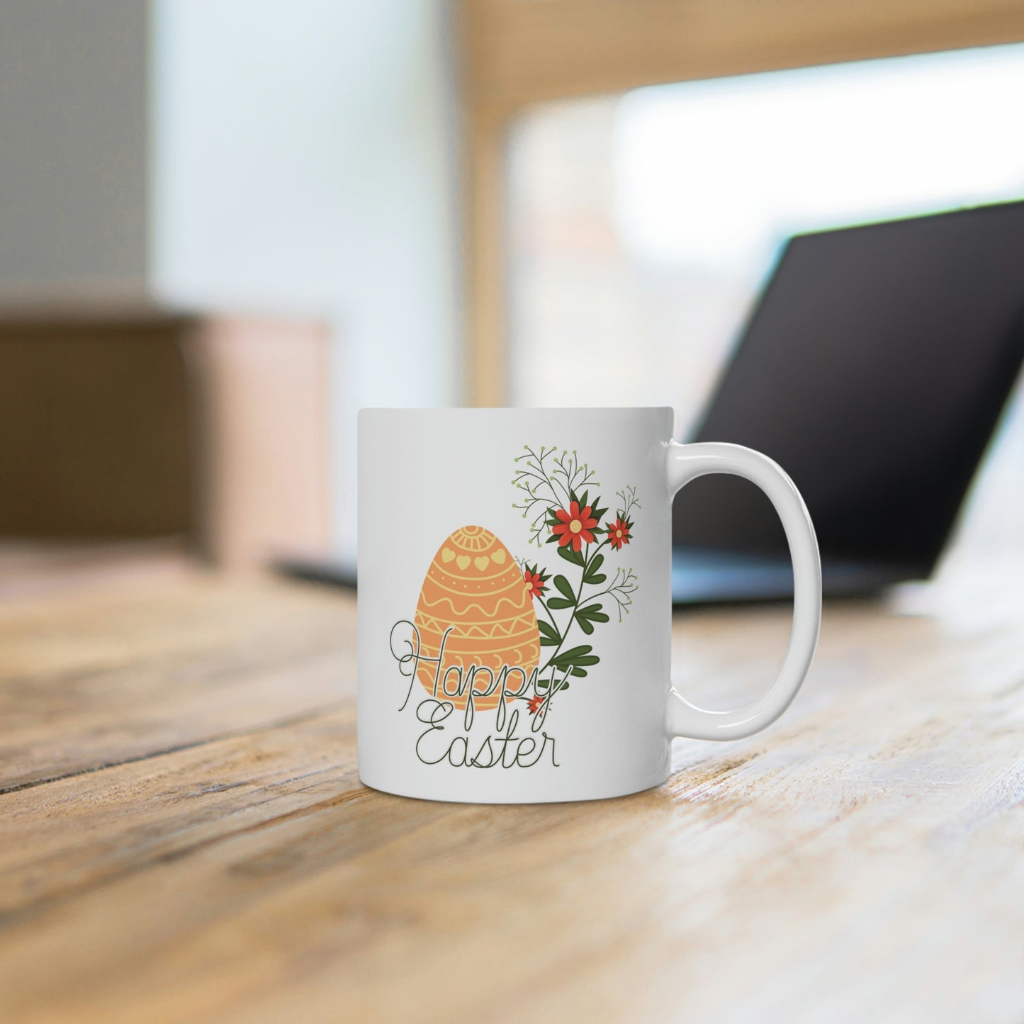 Happy Easter Floral Egg Mug