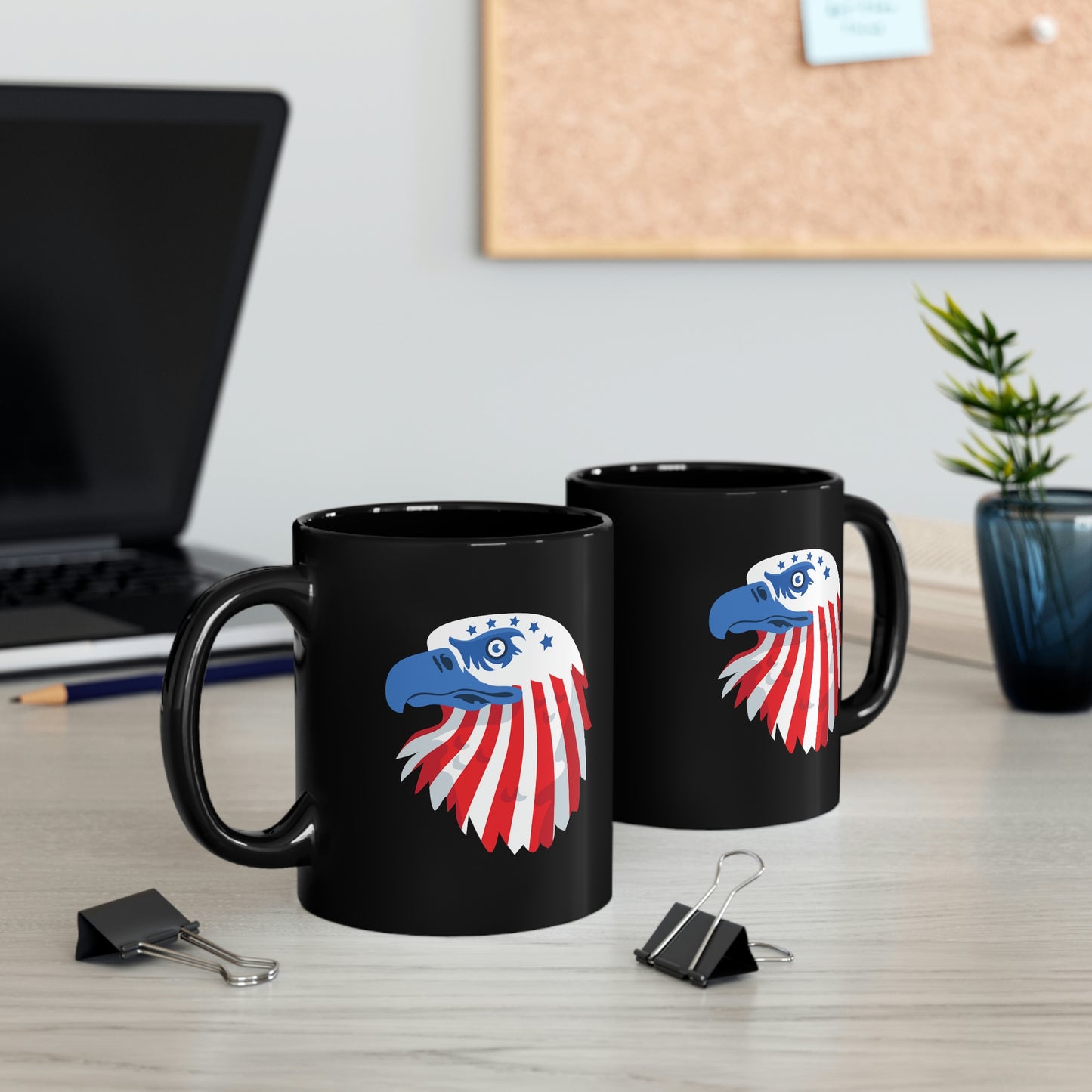 American Flag Bald Eagle Mug