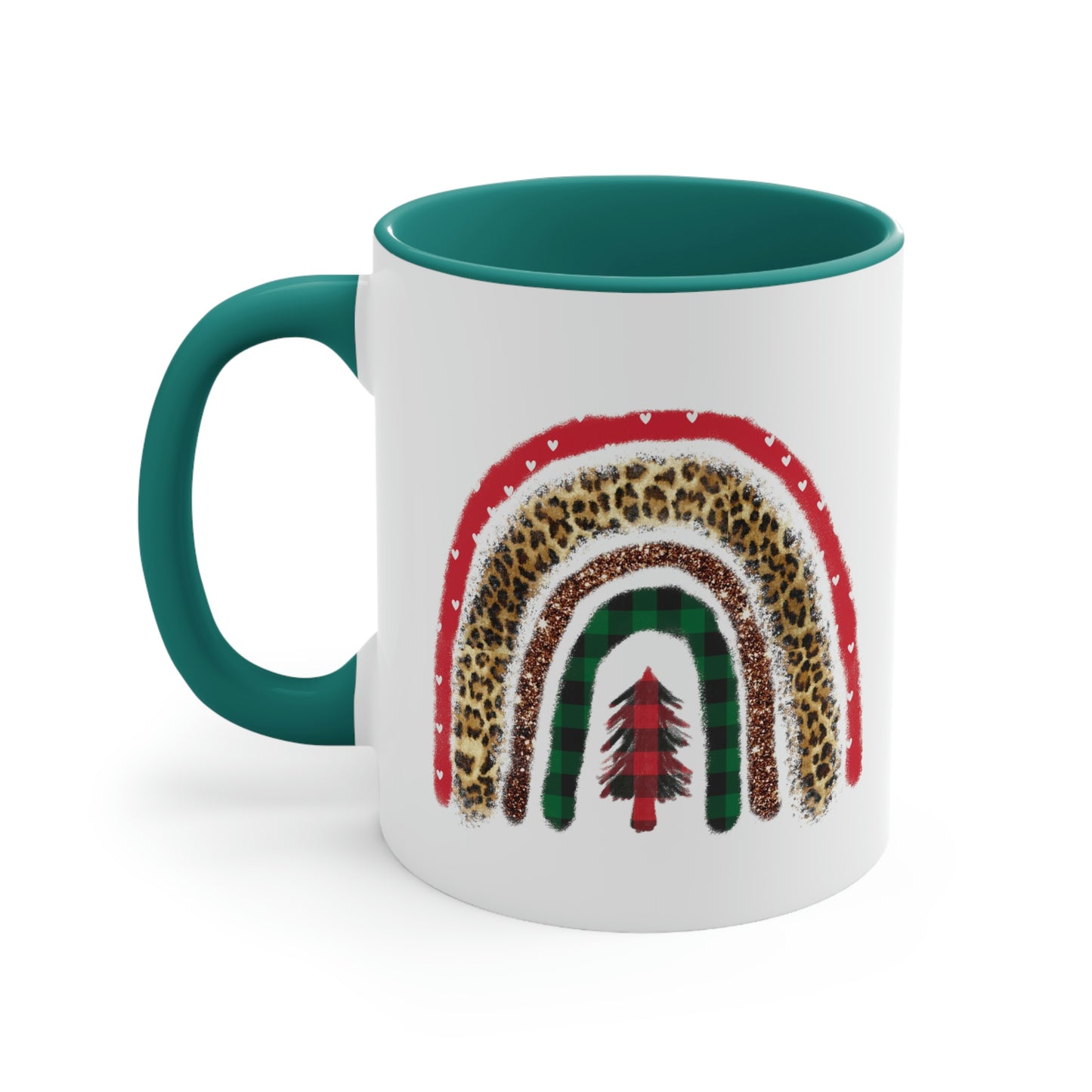 Boho Christmas Tree Rainbow Mug