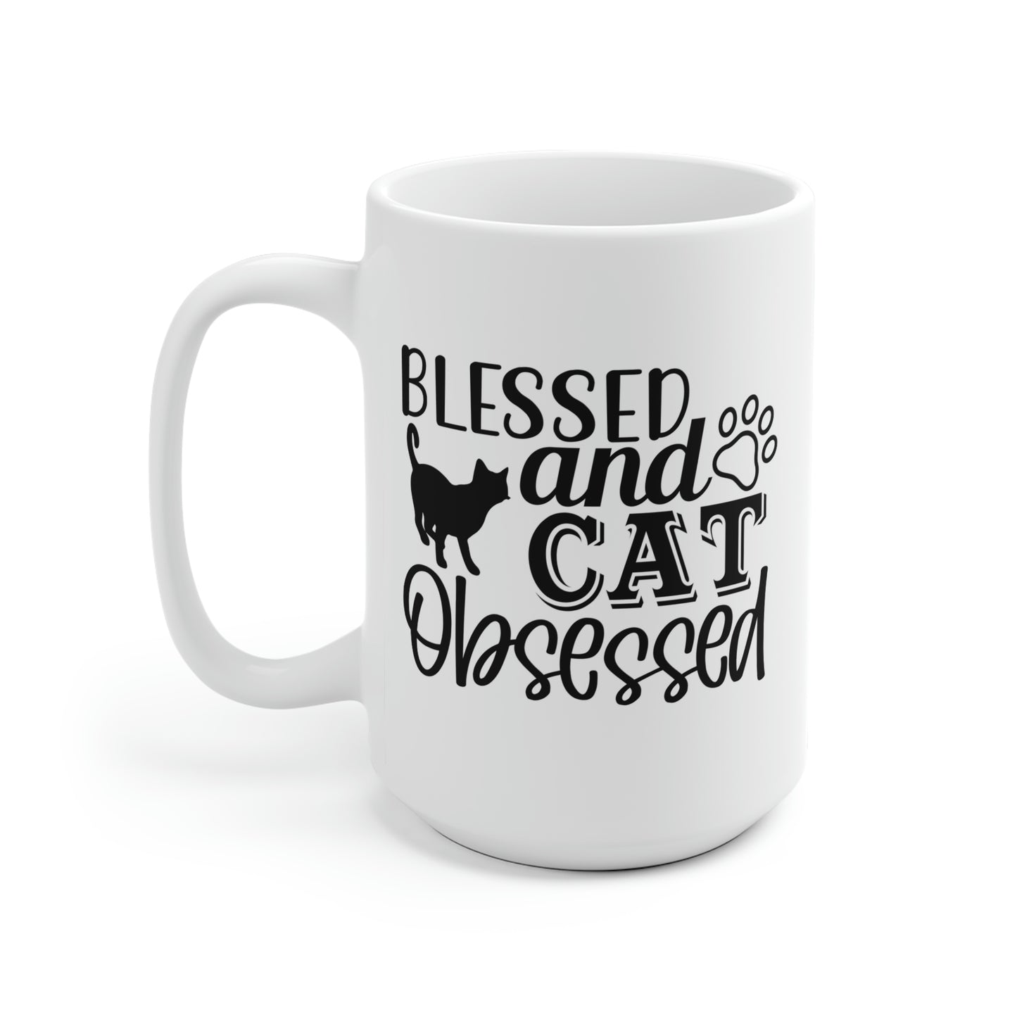 Blessed And Cat Obsessed Mug