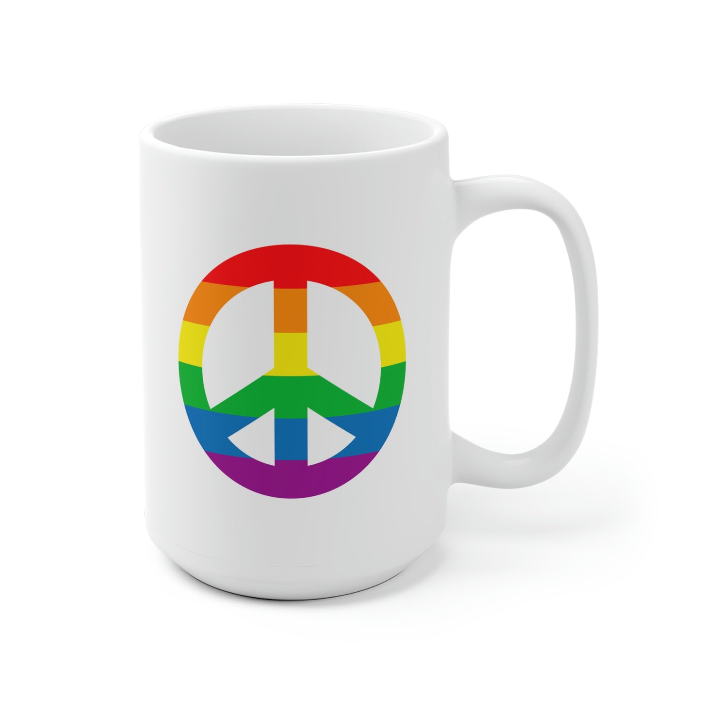 Rainbow Peace Sign Mug