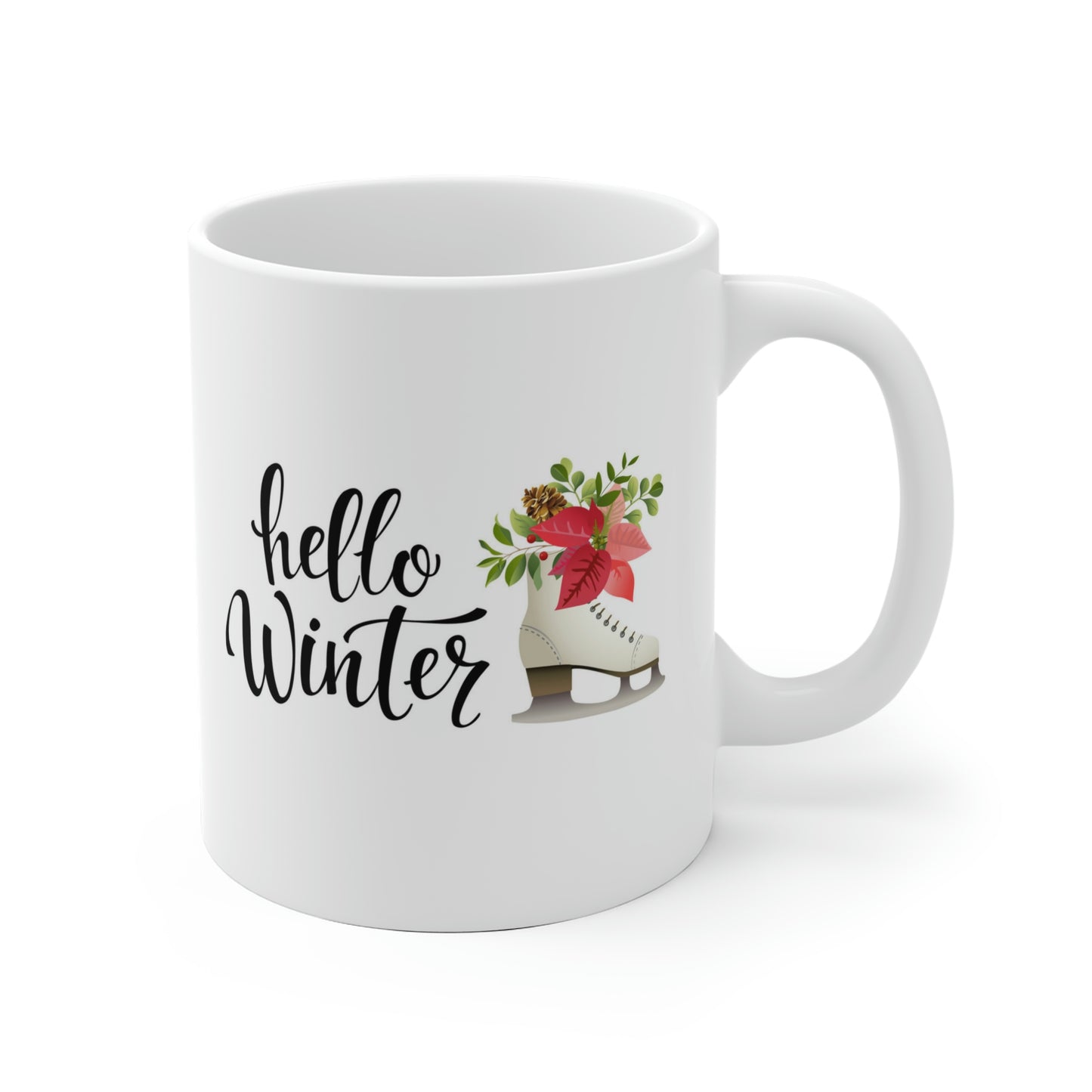 Hello Winter Ice Skate Mug