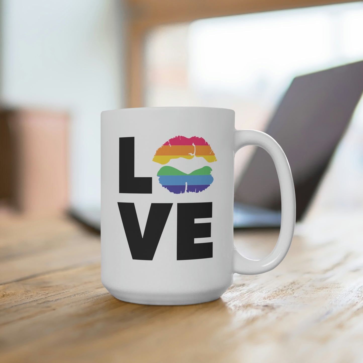 Love Rainbow Kiss Mug