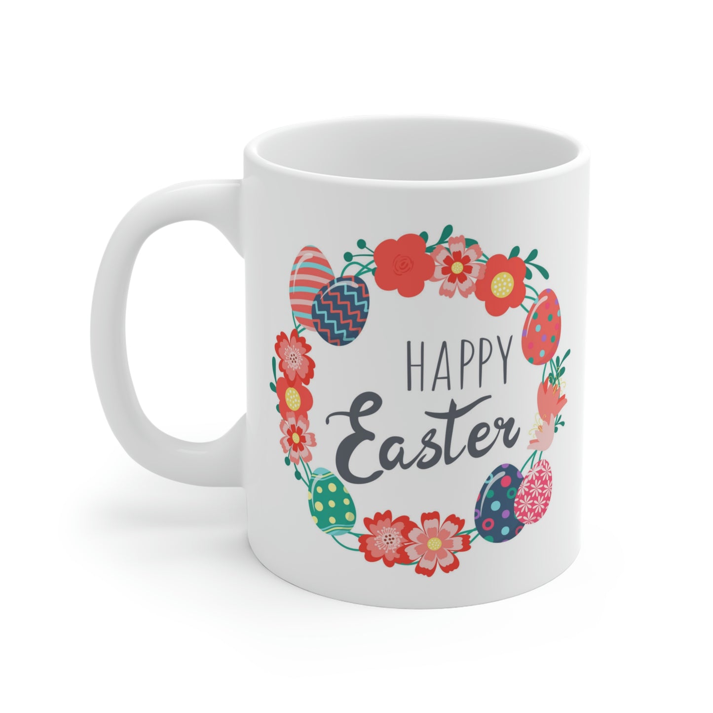 Happy Easter Floral Egg Mug