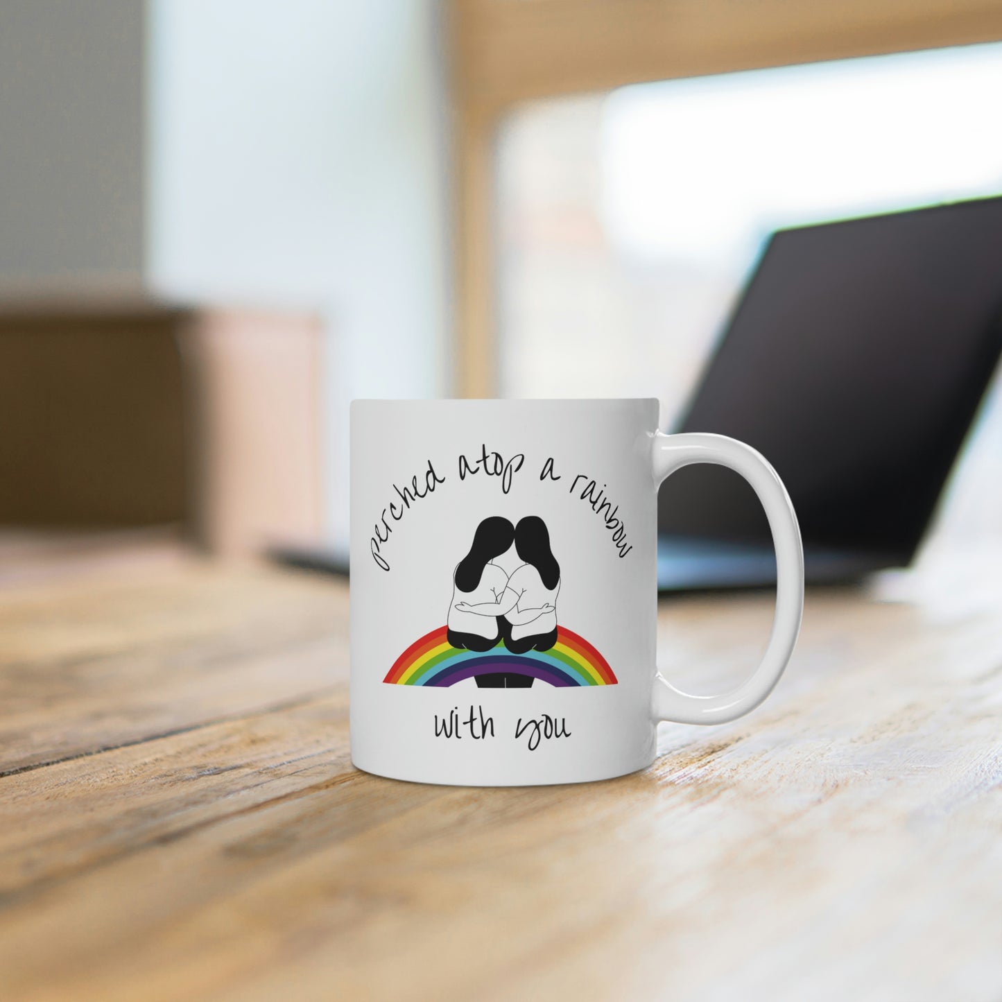 Perched Atop A Rainbow With You Mug