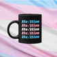 He/Him Transgender Flag Pronoun Mug