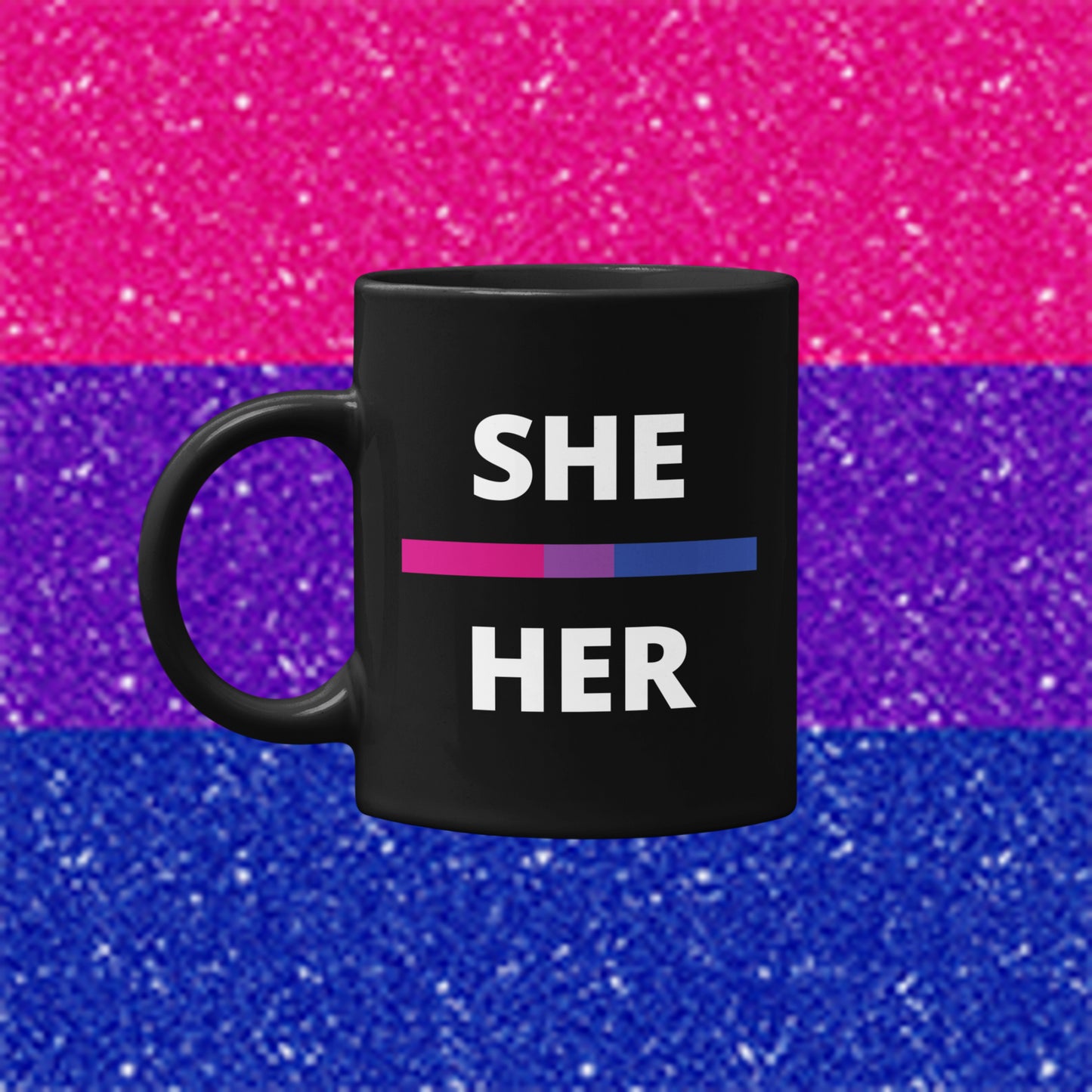 She/Her Bisexual Flag Pronoun Mug