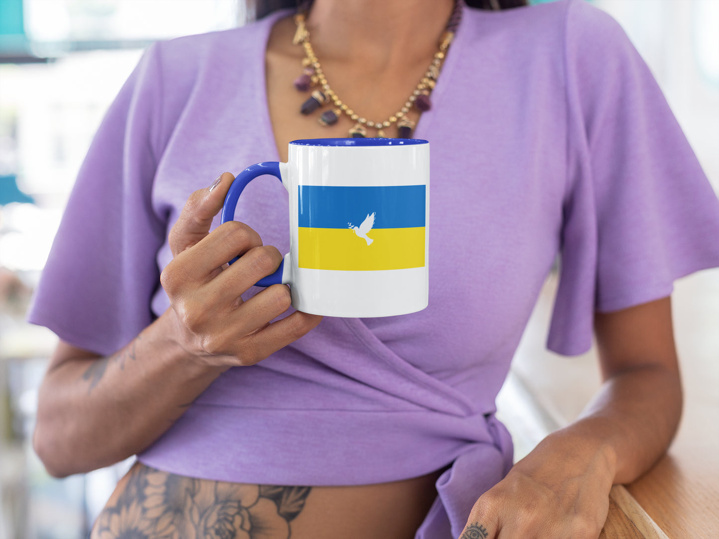 Ukrainian Dove Of Peace Flag Mug