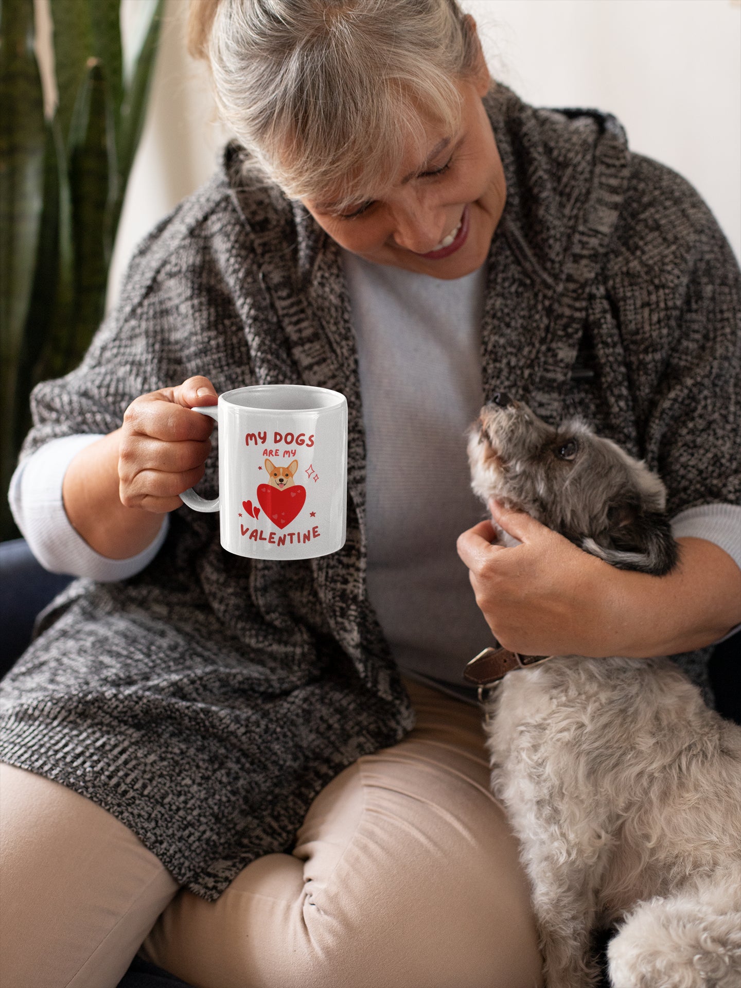 My Dogs Are My Valentine Mug