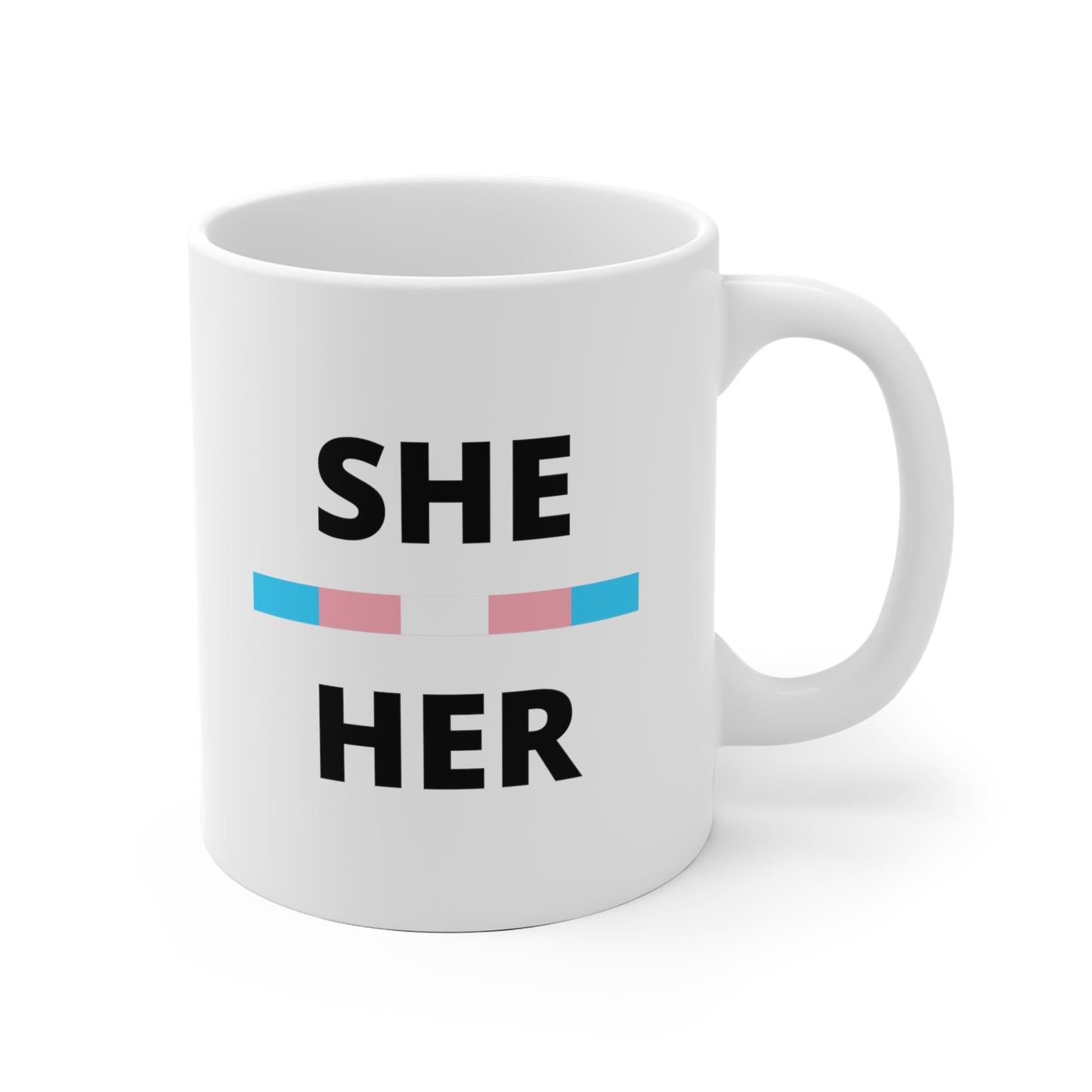 She/Her Transgender Flag Pronoun Mug