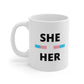 She/Her Transgender Flag Pronoun Mug