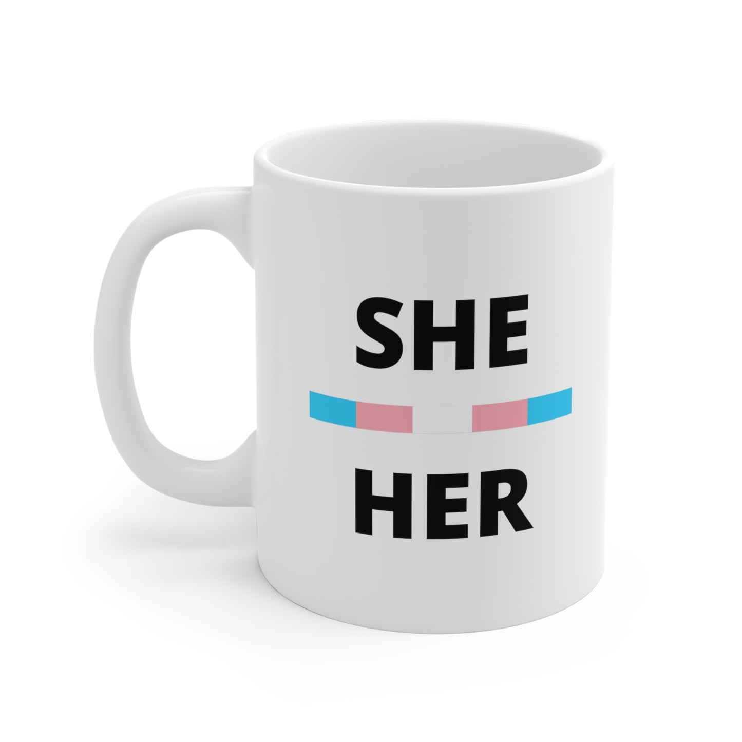 She/Her Transgender Flag Pronoun Mug