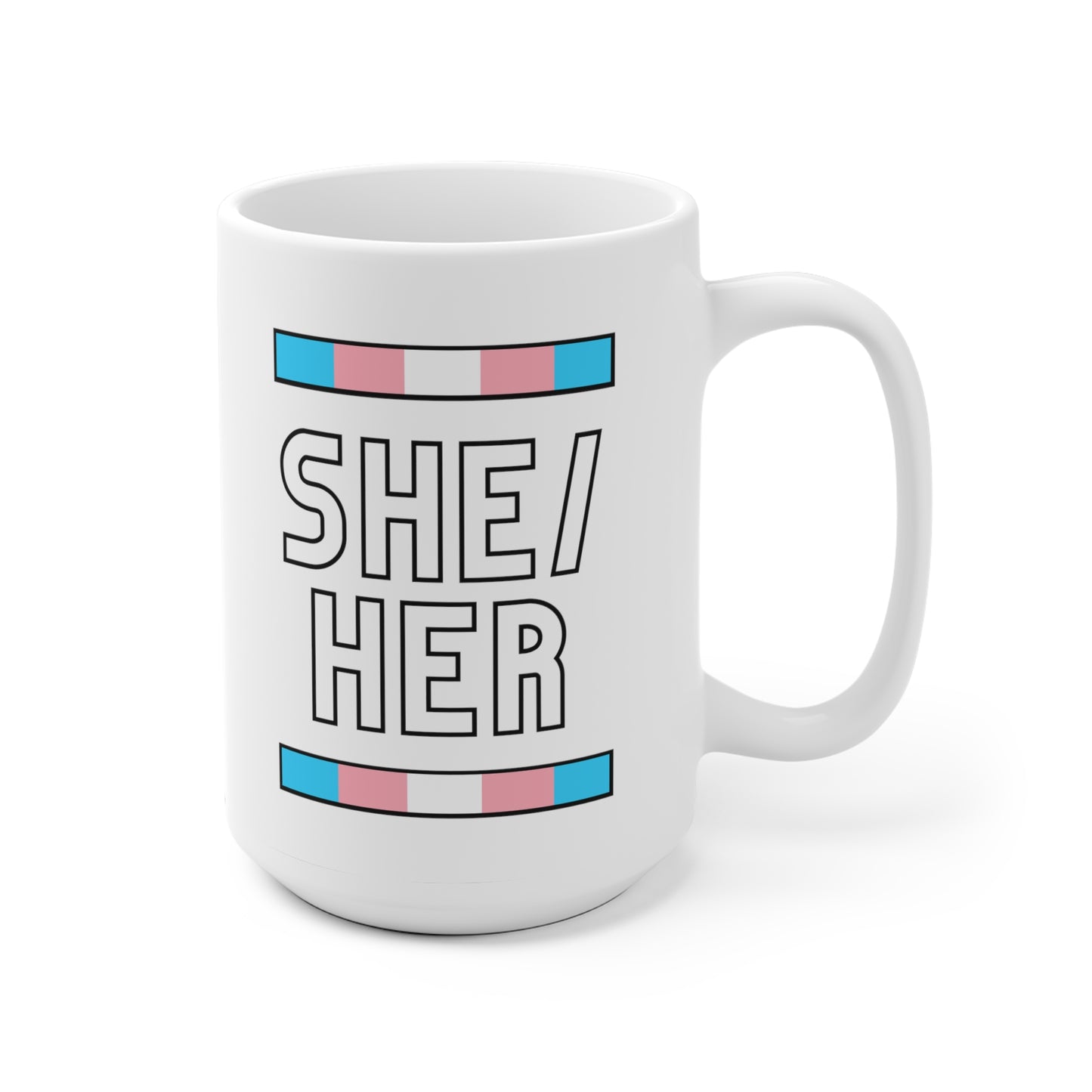 She/Her Transgender Flag Pronoun Mug