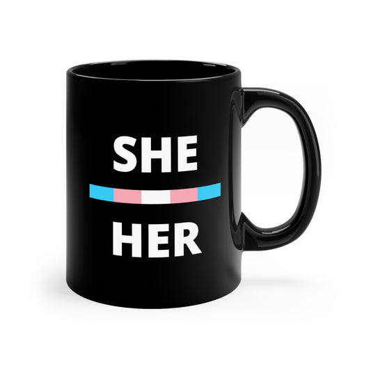 She/Her Transgender Flag Pronoun Mug