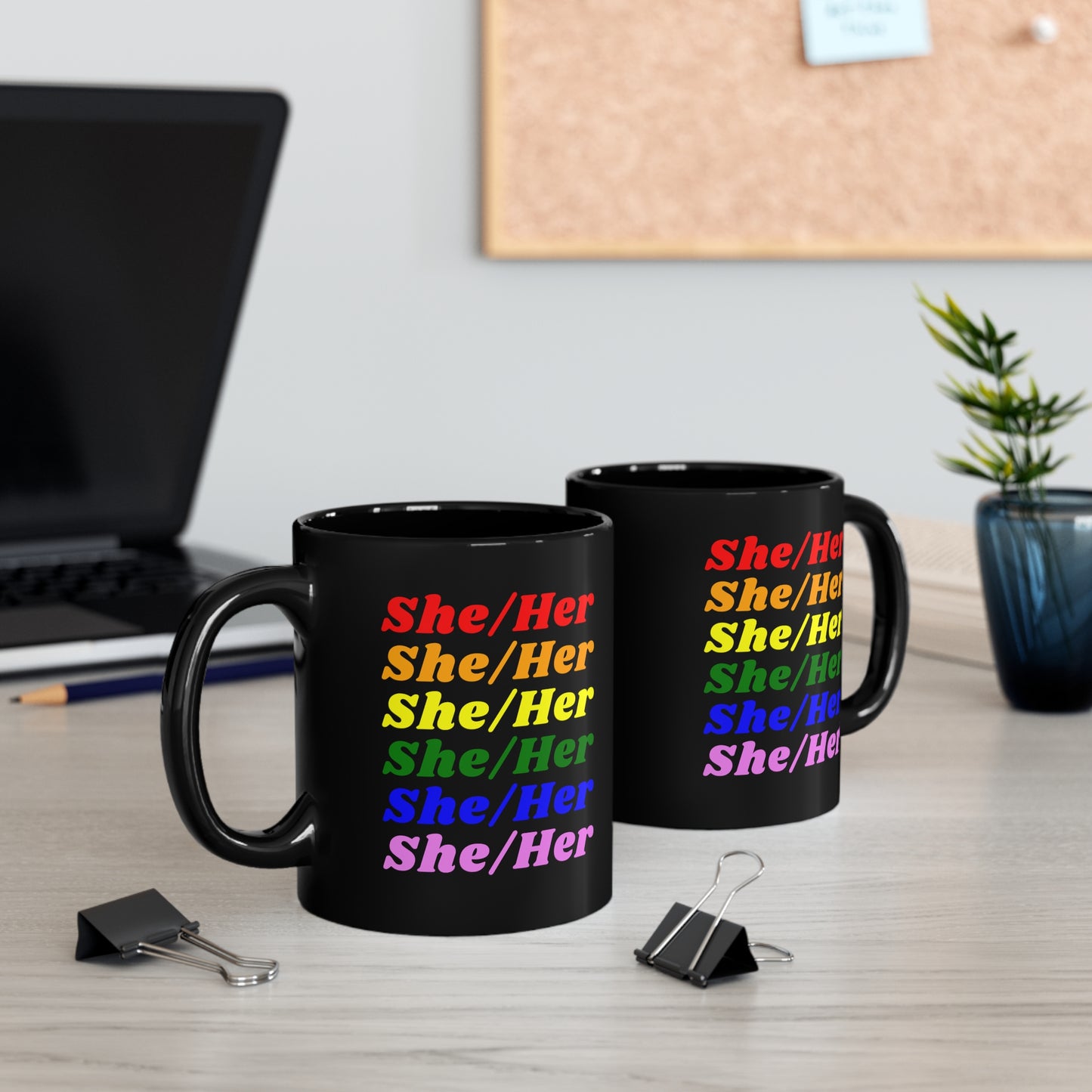She/Her LGBTQ Pronoun Mug