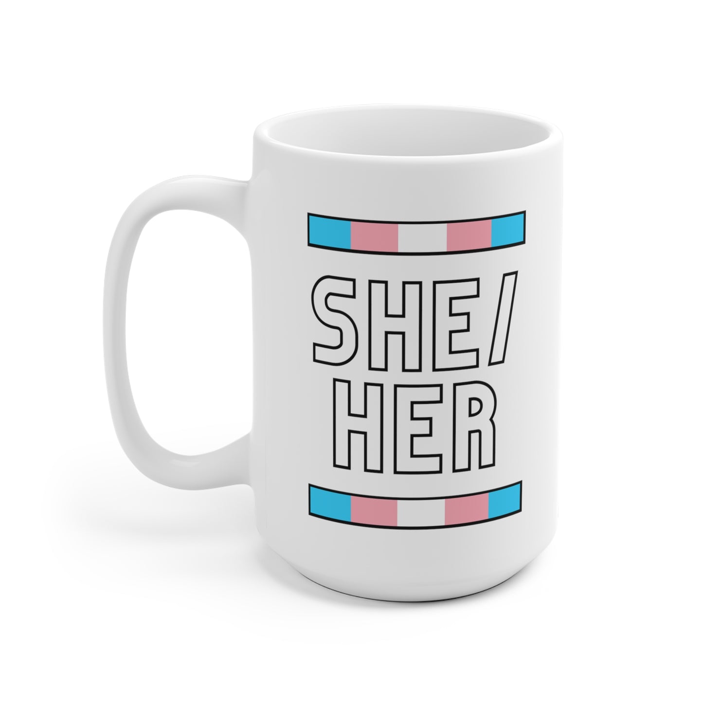 She/Her Transgender Flag Pronoun Mug