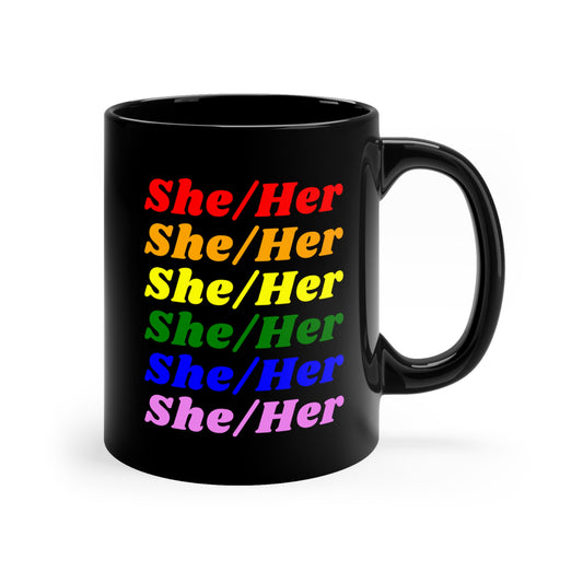 She/Her LGBTQ Pronoun Mug