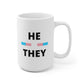 He/They Transgender Flag Pronoun Mug