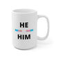 He/Him Transgender Flag Pronoun Mug
